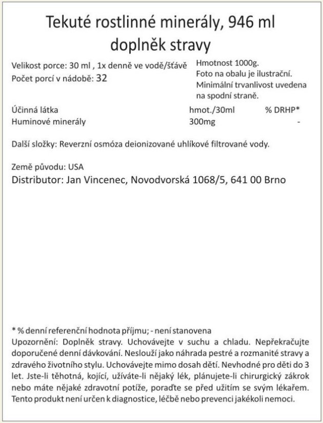 Koloidní minerály / huminové kyseliny, 946 ml