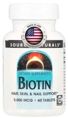 Biotin, 5 000 mcg , 60 tablet