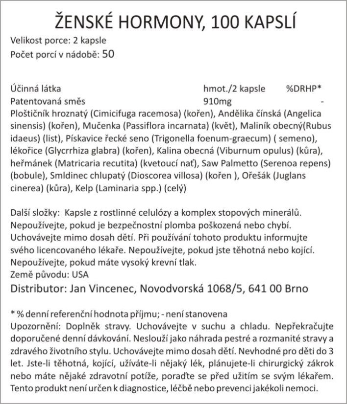 Bylinná směs ŽENSKÁ ROVNOVÁHA, andělika, ploštičník, kalina, mučenka..