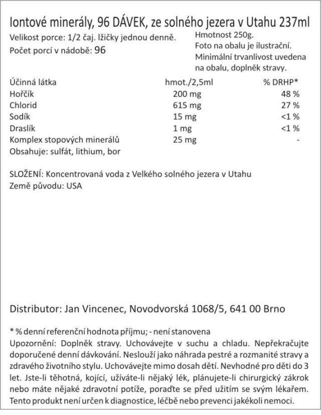 Koloidní minerály, 96 DÁVEK, 70 druhů minerálů, ze solného jezera v Utahu