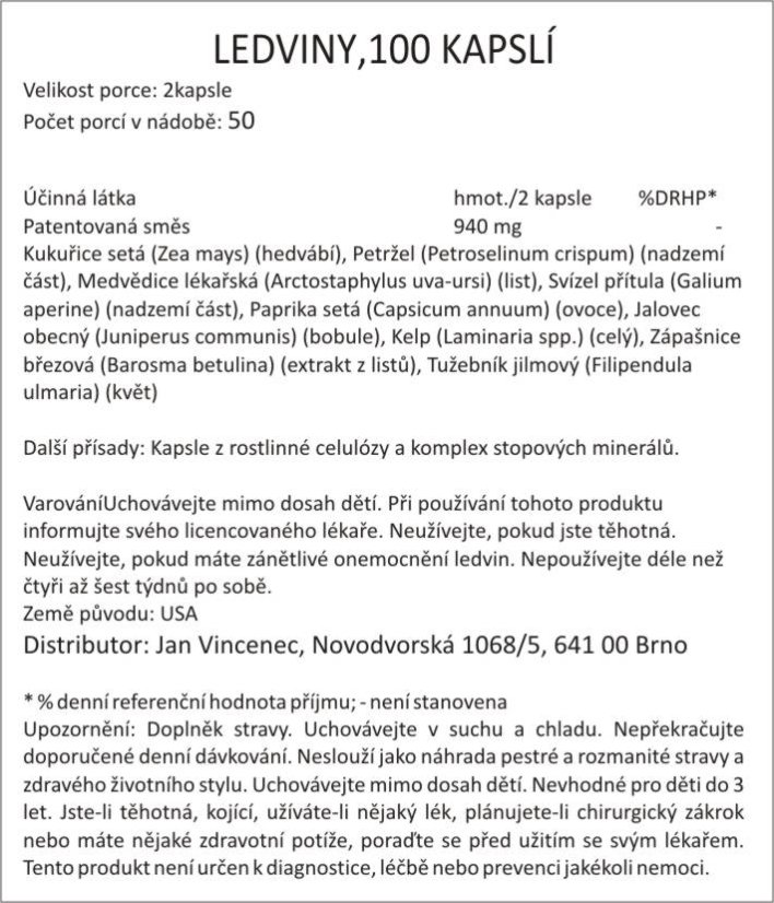 LEDVINY, MOČOVÝ SYSTÉM