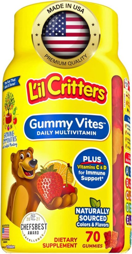 Lutein + multivitamin pro děti, 70 gumáků