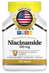 Niacinamid (vitamín B3) 500 mg, 110 tablet s časovým uvolňováním